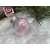 Transparente Weihnachtskugel gefüllt mit rosa Federn, 5 cm, Springos
