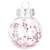 Transparente Weihnachtskugel in Pink und Silber, 5 cm, gefüllt mit Konfetti