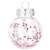 Transparente Weihnachtskugel in Pink und Silber, 5 cm, gefüllt mit Konfetti