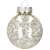 Springos 6cm Christbaumkugel, transparent mit silbernem Glitzer innen