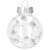 Springos 6cm Christbaumkugel, transparent mit silbernen Perlen innen