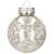 Springos 6cm Christbaumkugel, transparent mit silbernem Glitzer innen