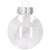 Springos 6cm Christmas tree bauble, transparent with white feathers inside