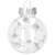 Springos 6cm Christmas tree bauble, transparent with silver beads inside