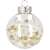 Springos Christmas tree bauble, transparent with gold beads inside