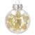 Springos Christmas tree bauble, transparent with gold glitter and snowflake design