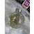 Springos clear Christmas ornament with gold snowflake design.