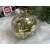 Springos Christmas tree bauble, transparent with gold glitter inside