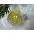 Springos Christmas tree bauble, transparent with yellow feathers inside
