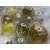 Springos Christmas tree baubles, 30 pieces, transparent with gold and yellow glitter inside
