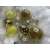 Springos Christmas tree baubles, 30 pieces, transparent with gold and yellow glitter inside