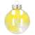 Transparent Christmas tree bauble with yellow feathers inside, Springos brand