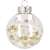Transparent Christmas tree bauble with gold beads inside, Springos brand