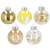 Transparent Christmas tree bauble with gold glitter inside, Springos brand