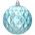 Geometric pattern blue Christmas tree ornament