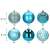 Set of 30 blue Christmas ornaments, 8 cm, Springos