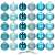 Set of 30 blue Christmas ornaments, 8 cm, Springos