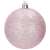 Pink glitter Christmas tree bauble, 8 cm