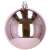 Pink shiny Christmas tree bauble, 8 cm