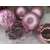 Pink Christmas tree baubles with geometric design, 8 cm