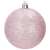 Pink Christmas tree ornament, 8 cm, glitter finish
