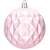 Pink Christmas tree ornament, 8 cm, geometric design
