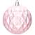 Pink Christmas tree ornament, 8 cm, geometric design