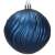 Springos 8 cm marineblauer Weihnachtsbaumschmuck mit Wirbelmuster