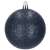 Springos 8cm navy blue glitter Christmas tree ornament