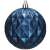 Geometric navy blue Christmas tree ornament by Springos
