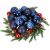 Springos navy blue Christmas ornaments arranged with pine and berries