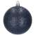 Springos 8cm navy blue glitter Christmas tree ornament