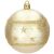 Springos gold star Christmas tree ornament, close-up