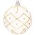 Springos Christmas tree ornament, white with gold pattern