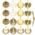 Springos 16-piece gold Christmas ornament set