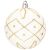 Springos Christmas tree ornament, white with gold pattern