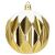 Springos Christmas Tree Baubles 8 cm 16 pcs - gold shade 52017267
