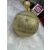 Springos gold glitter Christmas tree ornament on white fur