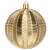 Gold Christmas ornament with chevron pattern