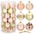 Springos Christbaumkugeln 6 cm 30 Stück - rose gold 127472178