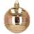Rose gold Christmas ornament with striped design