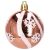 Springos rose gold Christmas ornament with snowflake design, 6cm