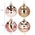 Springos rose gold Christmas ornament set, 4 designs, 6cm size