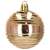 Rose gold Christmas ornament with striped design