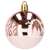 Rose gold Christmas ornament with reindeer design