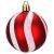 Red Christmas Ornament with White Swirl Design