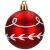 Red Christmas Ornament with White Leaf Design
