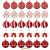Springos 30-piece red and white Christmas bauble set