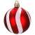 Red and white striped Christmas ornament