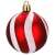 Red and white striped Christmas ornament
